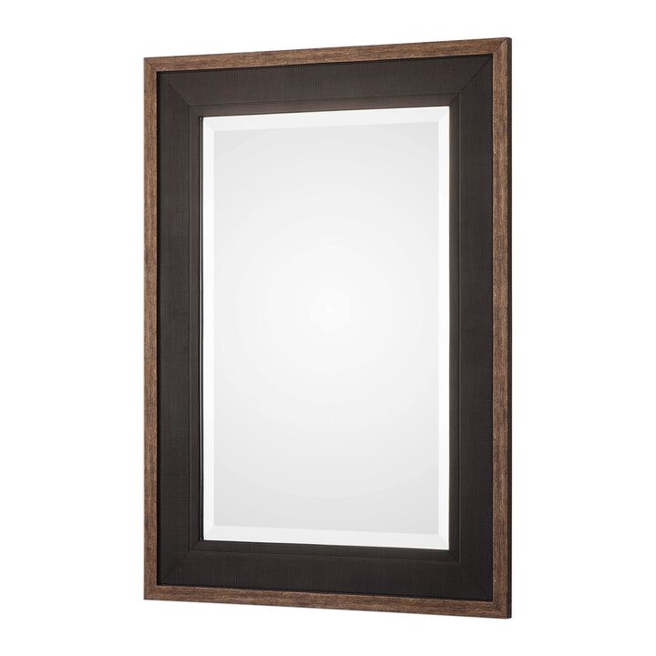 Uttermost Staveley Rustic Black Mirror